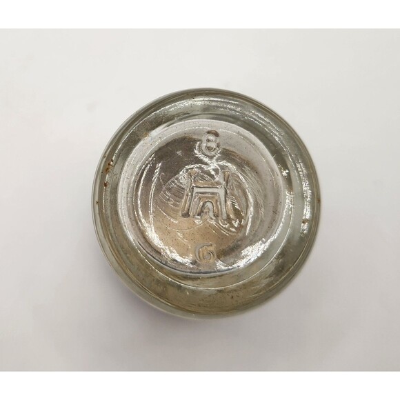 Vintage Super Anahist 2 Inch Medicine Glass Bottle with Metal Screw On Top - Picture 4 of 6